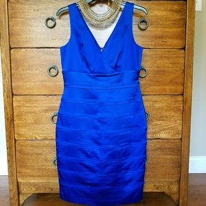 New Calvin Klein sapphire blue sleeveless dress